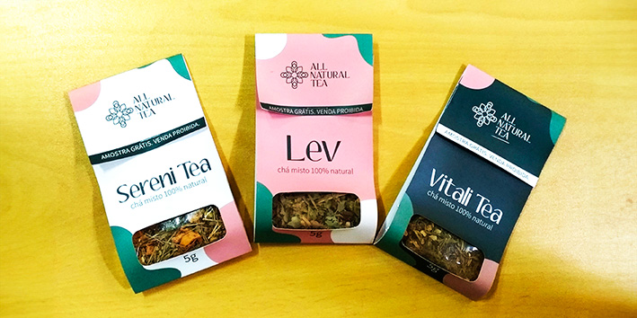 All Natural Tea amostras